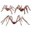 Large Halloween Spider Decorations Giant Spider, Scary Orange Black Hairy Decoration, Realistic Furry Prop Horror Props with Red Eyes for Porch