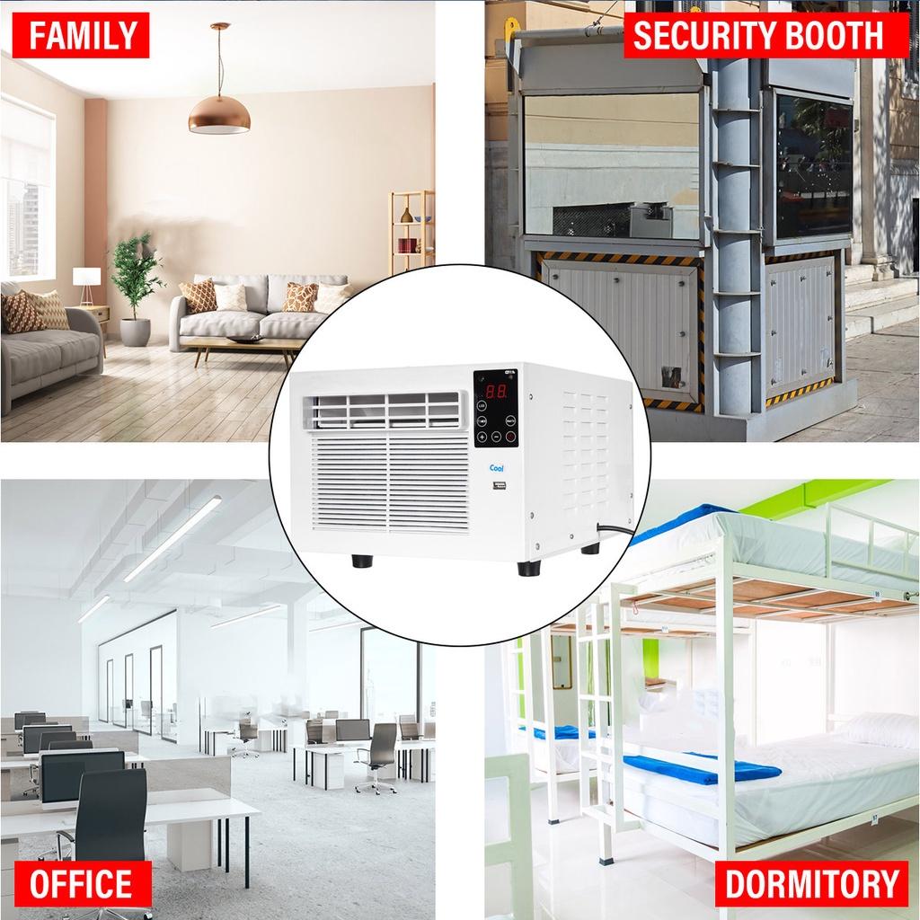 Aparat de aer condiționat portabil mic, cu telecomandă inteligentă, economie de energie, dezumidificare, aparat de aer condiționat pentru dormitor, răcitor de aer, 18x11x9.1in