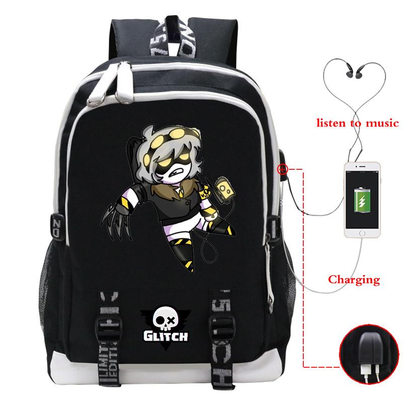 Murder Drones Peripheral Backpack USB Interface Cross-border Multifunctional Leisure Student School Bag
