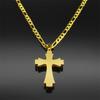 Hip Hop Christian Jesus Cross Necklace for Women Men Stainless Steel Silver Color Choker Prayer Baptism Gift Jewelry 8225-QKC