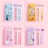 6Pcs Student Stationery Gift Set with Cute Packaging Cartoon Pencil Kit for Kids Elementary School Supplies Classroom Prize Birthday Favor