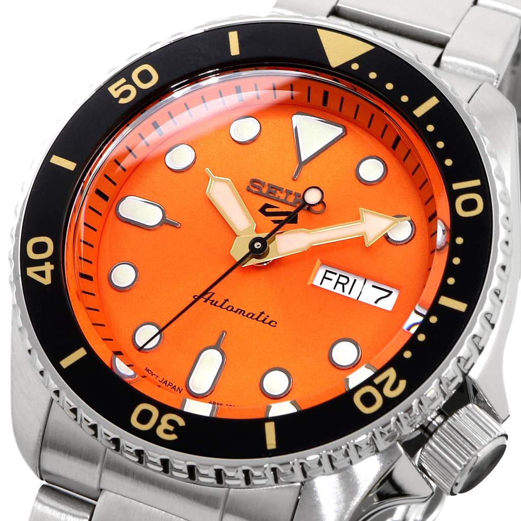 Seiko 5 Sports SKX Sports Style Automatic Mechanical Limited Seiko Five Orange Watch, Edition, Men's, Sports, SRPD59