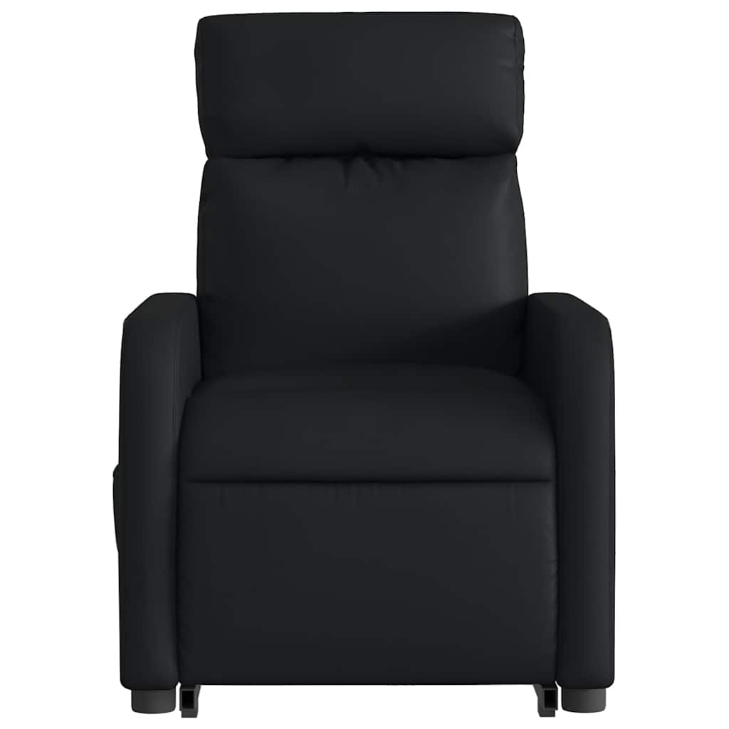 Recliner with Rising Aid Black Artificial Leather