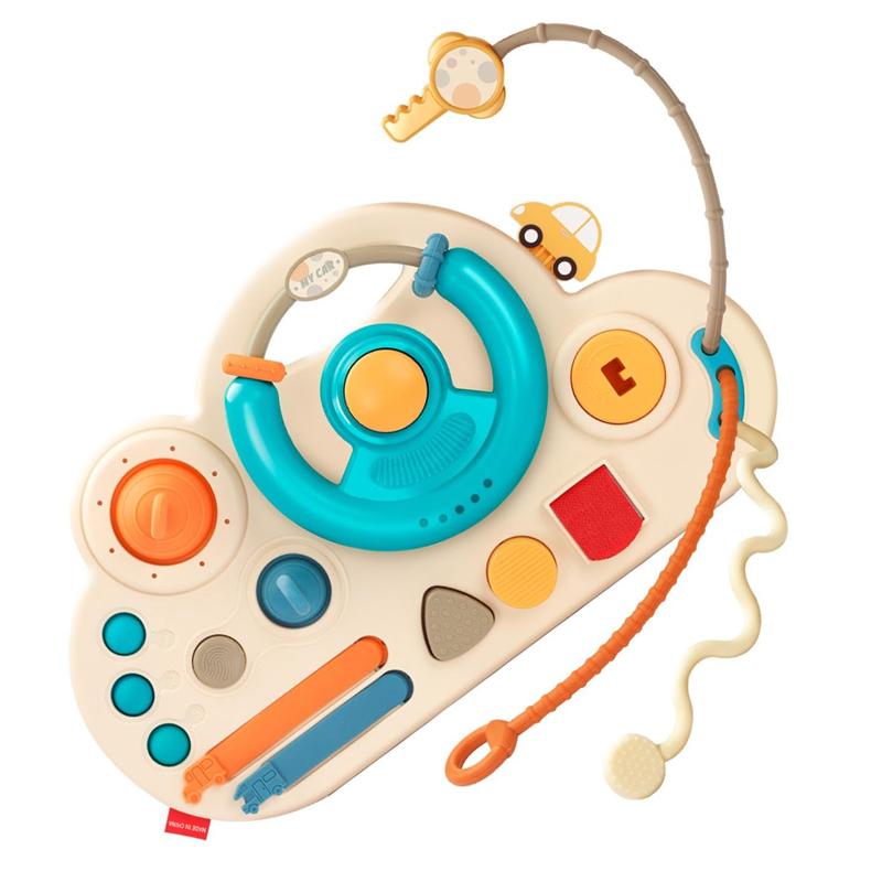 

Развивающая сенсорная доска для малышей, игрушка Монтессори, руль, игровой центр для раннего обучения, развития мелкой моторики и когнитивного развития