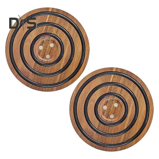 

Магнитная подставка под кастрюлю, набор, термостойкая деревянная подставка под горячее с противоскользящими силиконовыми кольцами, нескользящие подставки для горячих кастрюль 2pcs