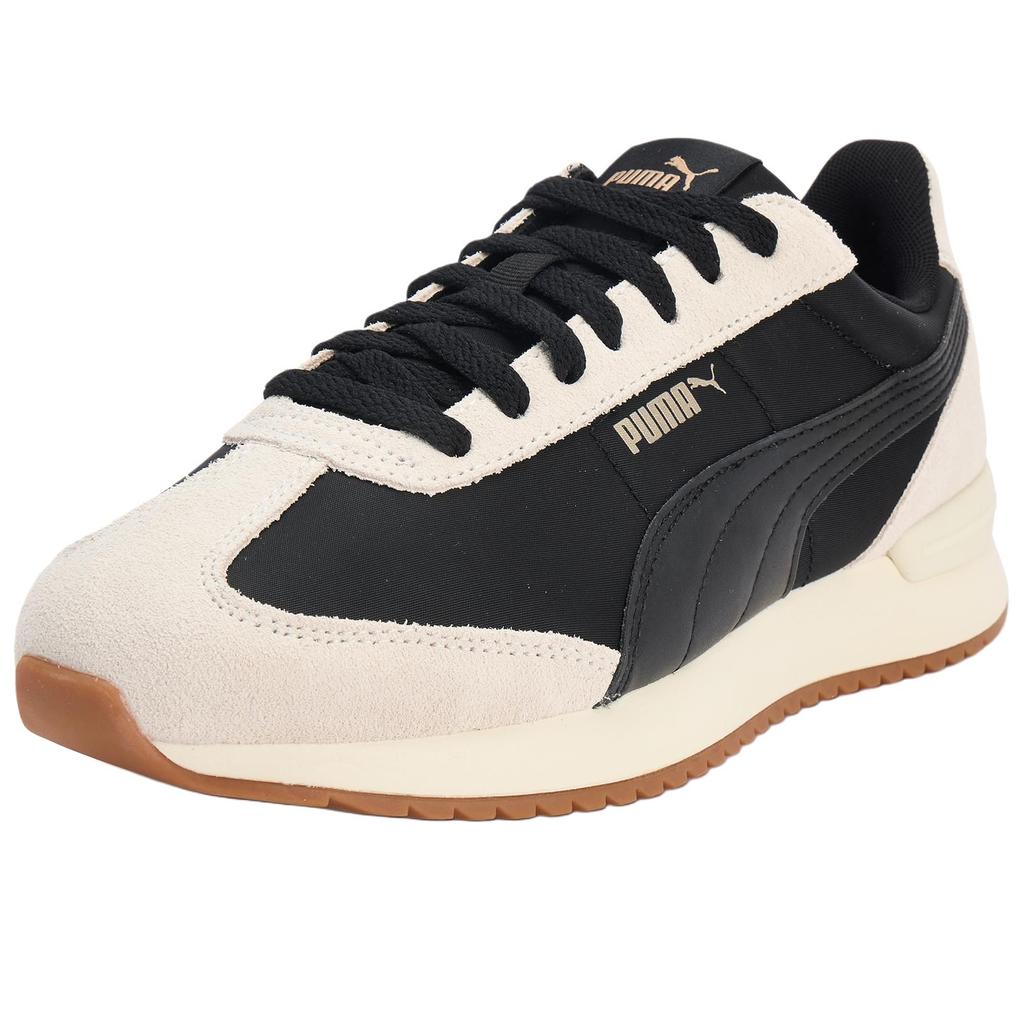 New PUMA R78 Nylon Retro Abrasion Resistant Low Top Casual Shoes Unisex Black White 399250-09