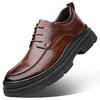 Fashion 2025 New Leather Men Casual Shoes Trend Lace Up Oxfords Shoes Comfortable Male Wedding Leather Dress Shoes Men Fashion Flats