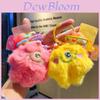 Adorable Plush Monster Keychain Soft Long-haired Toy Perfect For Backpacks And Cars