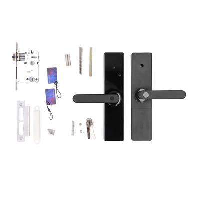 Fingerprint Keypad Door Handle Lock Support for Tuya App Emergency Power Supply Keyless Entry Door