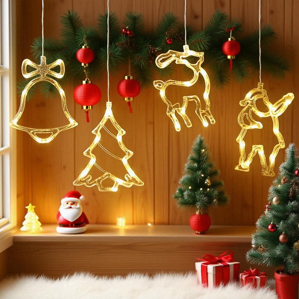 4pcs LED String Lights Room Party Festival Decorative Lights 3 AAA Batteries Powered