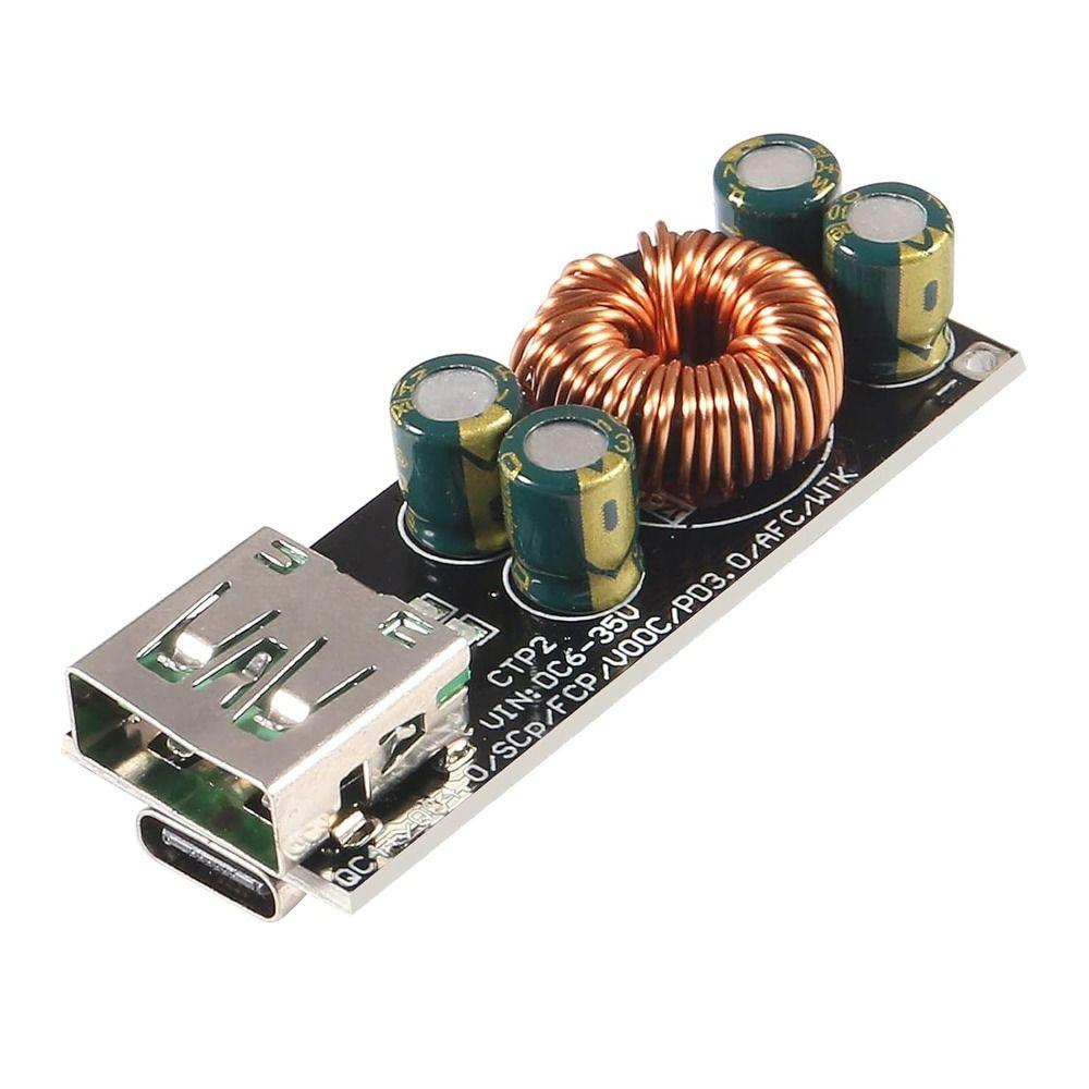 60W 6-35V Fast Charging Module USB Type C Quick Charge Adapter Step-Down Power Module Mobile Phone