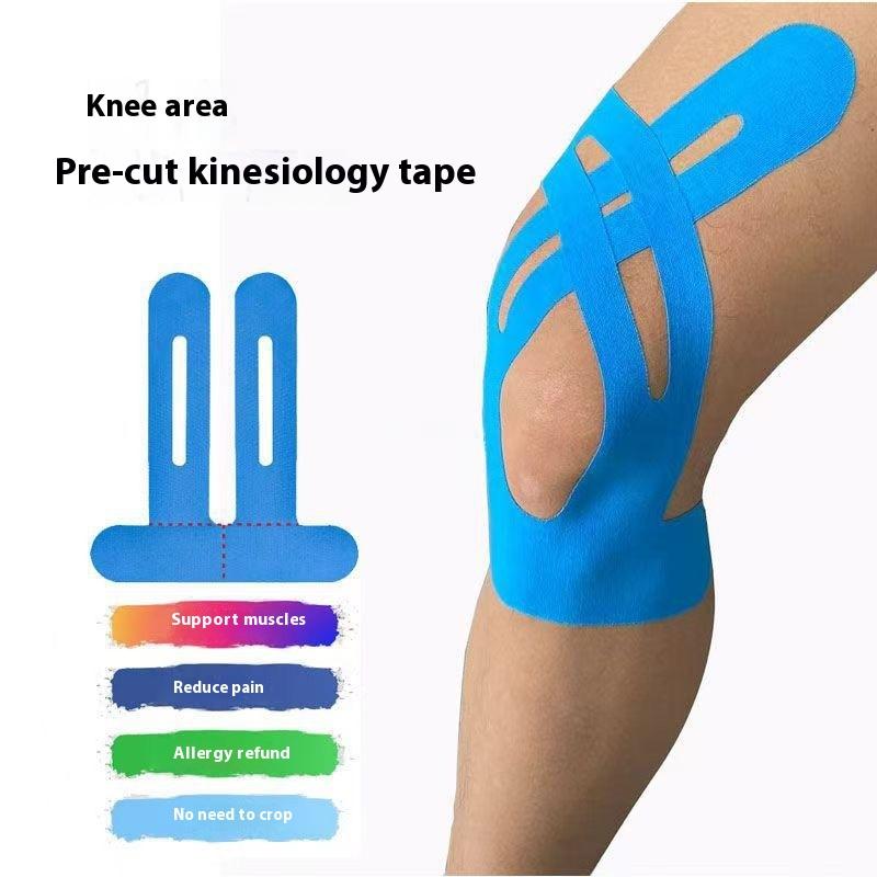 1/5Pcs Pre-Cut Kinesiology Tape For Knees Waterproof Elastic Breathable Athletic Tape Sports Bandage