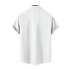 Summer Mens Cool Thin Breathable Lapel Collar Hanging Dyed Gradient Cotton Shirt