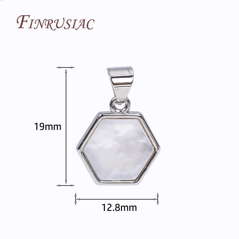 Flera typer DIY Smyckestillverkning Berlocker 18K Guldpläterad Mässing Inlagd Snäcka Berlocker För Halsband Smyckesmaterial