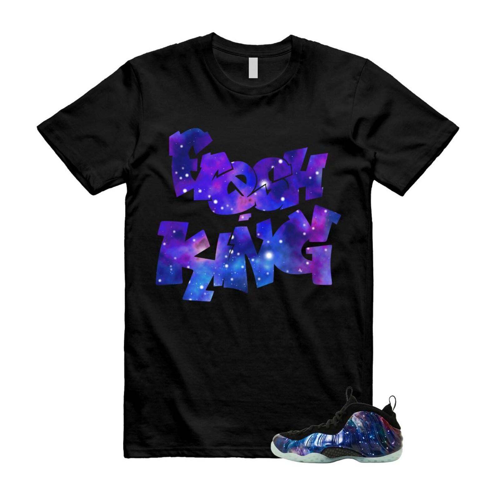 Foamposite Galaxy Obsidian Black Anthracite Air One T Shirt Match FK 4XL