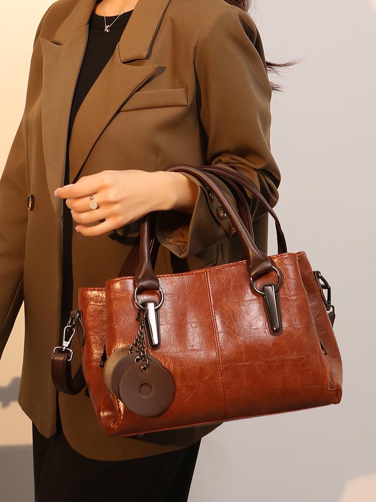 Hongkong 2025 Retro Kolorowy Blok Ręczna Torba Crossbody o Dużej Pojemności Poduszka dla Kobiet