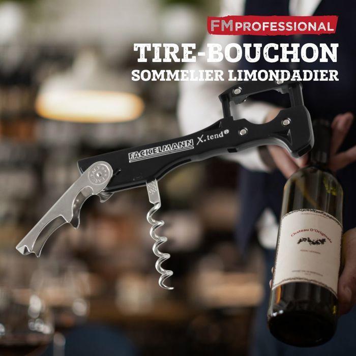 Fmprofessional tire-bouchon professionnel en acier inoxydable, acier inoxydable, noir, 50 x 50 x 20 cm