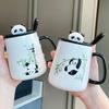 Mug with Lid Spoon 2026 New Female Panda Cup Souvenir Ceramic Water Cup Coffee Cup