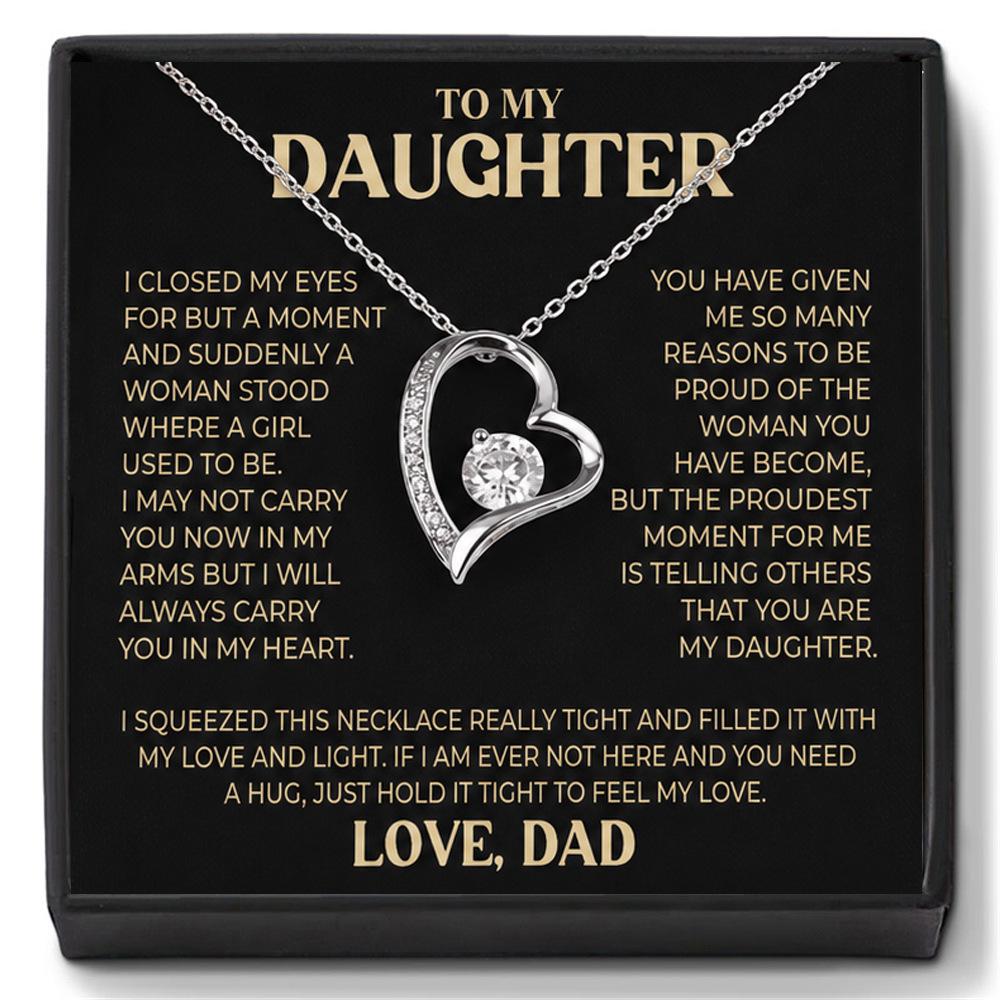 Heart Necklace Gift Box Set for Daughter - Elegant & Versatile Design