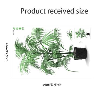 Simulation Of Green Plants Potted Art Wall Stickers For Bedroom Living Room Decoration Wall Decal