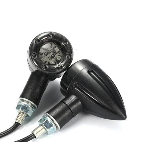 2 Pcs Universal Motorcycle LED Rear Turn Signal Running Brake Stop Safe Lights