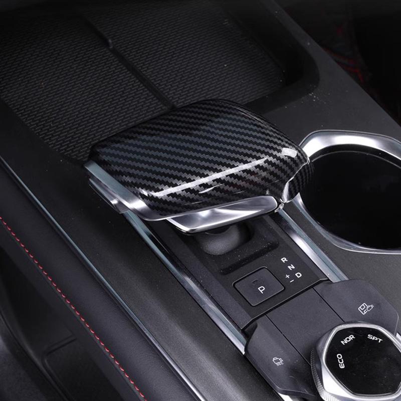 For Changan New CS55 Plus  2024 Interior Styling Accessories ABS Carbon Fiber Shift Knob Cover Car Gear Lever Head Trims