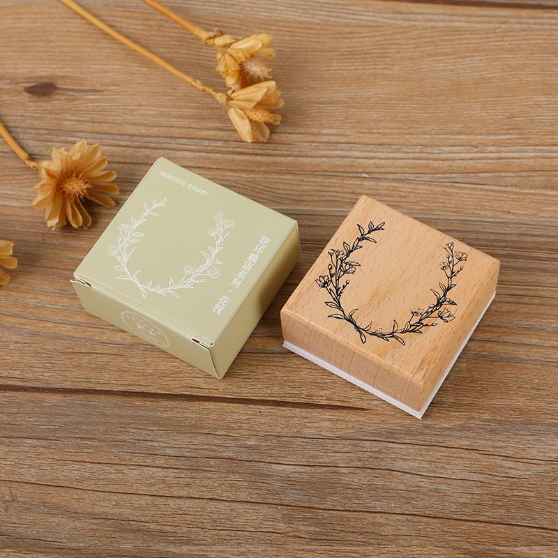 Original light retro handbook seal, butterfly, cat, garland message card, decorative material printing stamp journal stamp
