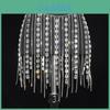 Woman Body Chain With Silver Water Crystal For Party And Wedding Accessory