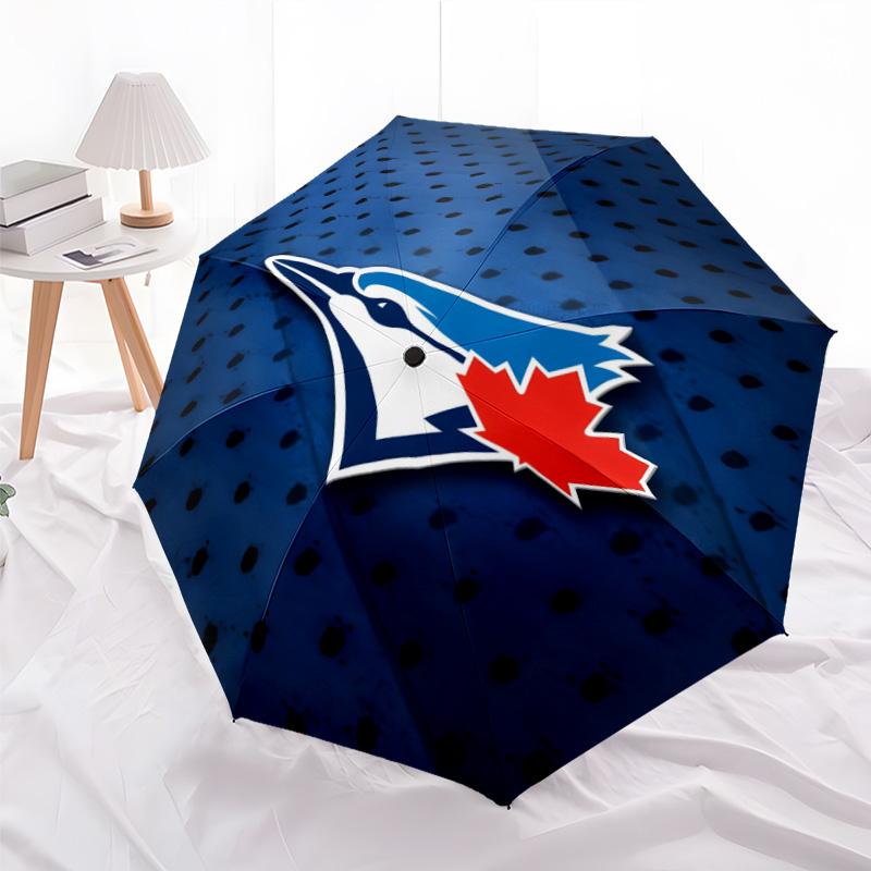 1pc Toronto Blue Jays Umbrella, Sun Protection, And UV Shielding. It Has Eight Sturdy Ribs for Outdoor Use And Perfect As a Holiday Gift