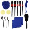15pcs Detailing Dusting Brushes Kit Scrub Cleaning Tool for Car Interior Exterior Wheels Dashboard Air Vent