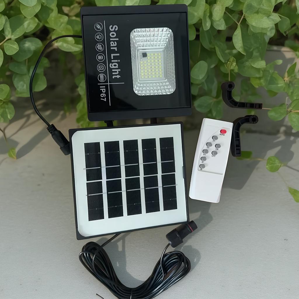 Solar Flood Light: 100W Waterproof LED High Brightness Spotlight with Remote for Yard