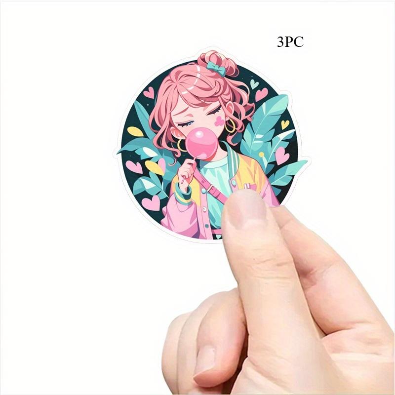 

Наклейка на леденец «Маленькая девочка» Прочный для ноутбука, автомобиля, багажа, скейтборда и многого другого — Идеально подходит для подростков, взрослых, креативного декора и подарков 5PC