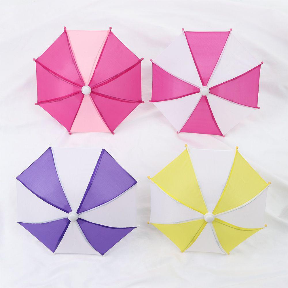 Rainbow Colors Mini Rain Gear Color Matching Patch Dollhouse Accessories Colorful Doll Umbrella