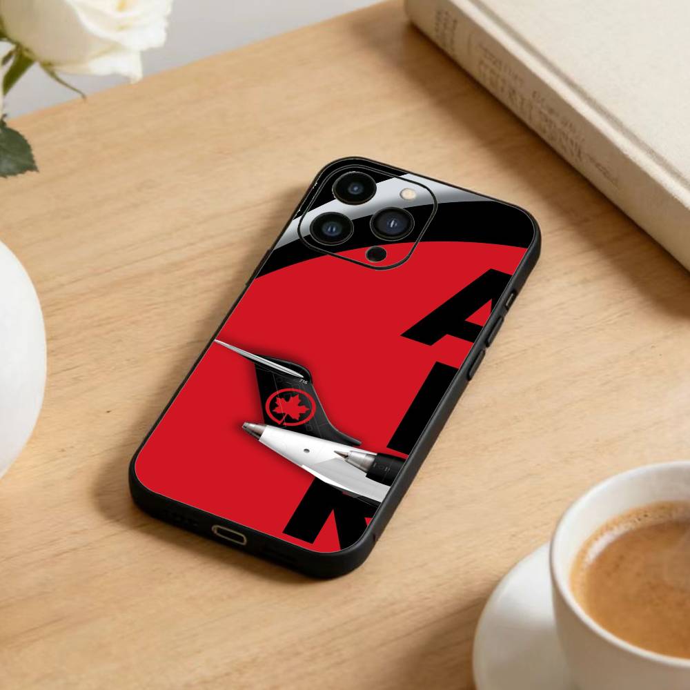 Airplane Pattern  Phone Case For iPhone17,16,15,14,13,12 Plus,Max Soft Silicone Black Cover