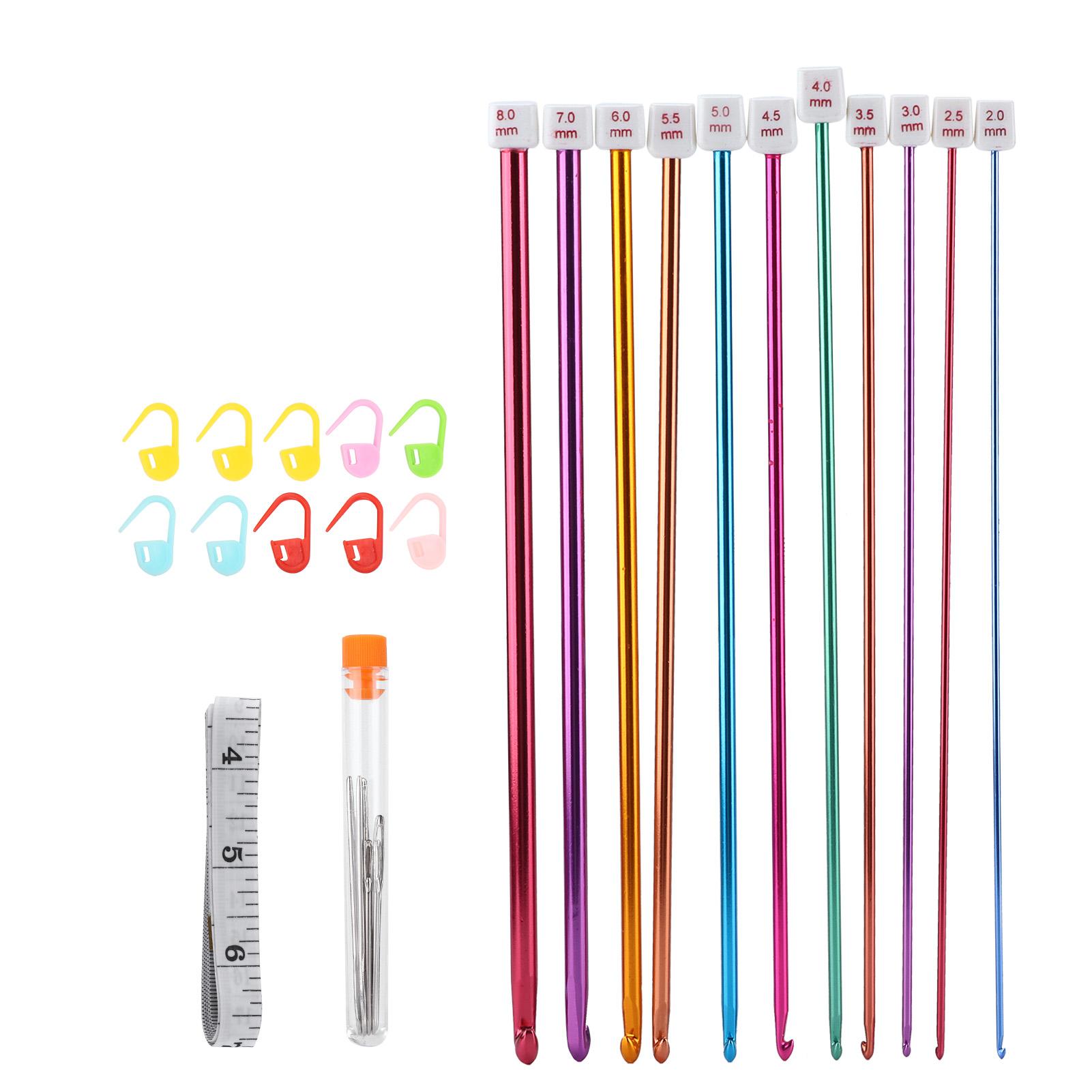 

11 Pcs Knitting Needles Multicolour Portable 27cm Sweater Needle Plastic Weaving Tools for DIY Enthusiast