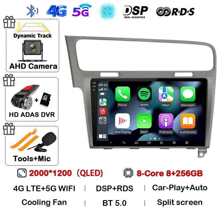Android 14 WIFI+4G Auto For Volkswagen VW Golf 7 MK7 GTI 2011-2021 Car Radio Carplay HD Multimedia GPS Video Player Stereo 2din