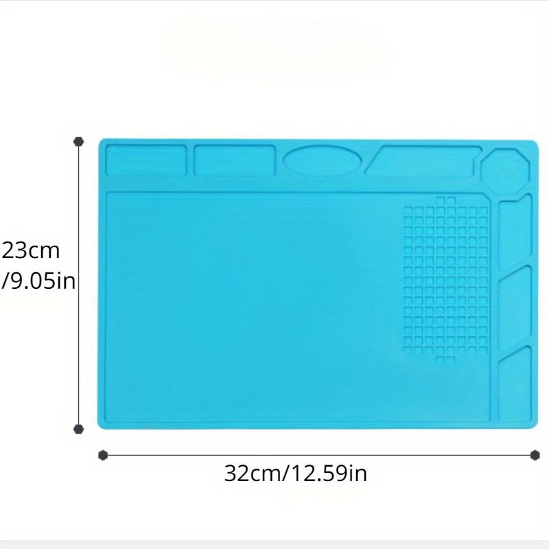 Värmebeständig silikonlödmatta, elektronisk reparationsarbetsstation med magnetisk sektion - Halkfri, antistatisk matta för mobiltelefon