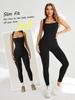 European & American Peach Lift Bodysuit Women's High-Intensity Dance Fitness Nude-Feel Yoga Jumpsuit
