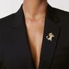Dancing Kitten Shape Versatile Brooch Zinc Alloy White 1 Pc