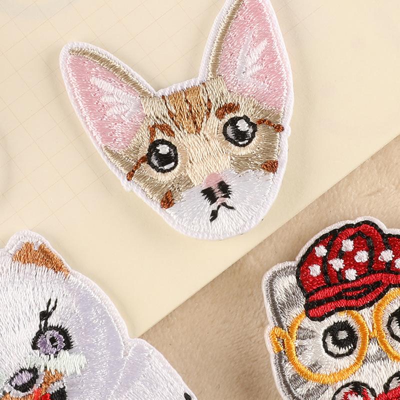 Embroidery Label Cartoon Cute  Patch Sticker Animal Badge Clothing Accessories DIY Embroidery Cloth Sticker