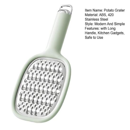 Răzătoare de Cartofi din Oțel Inoxidabil cu Mâner Lung, Portabilă, pentru Unt, Brânză, Castravete, Morcov, Legume, Unelte de Răzuire Grosieră, Gadgeturi de Bucătărie