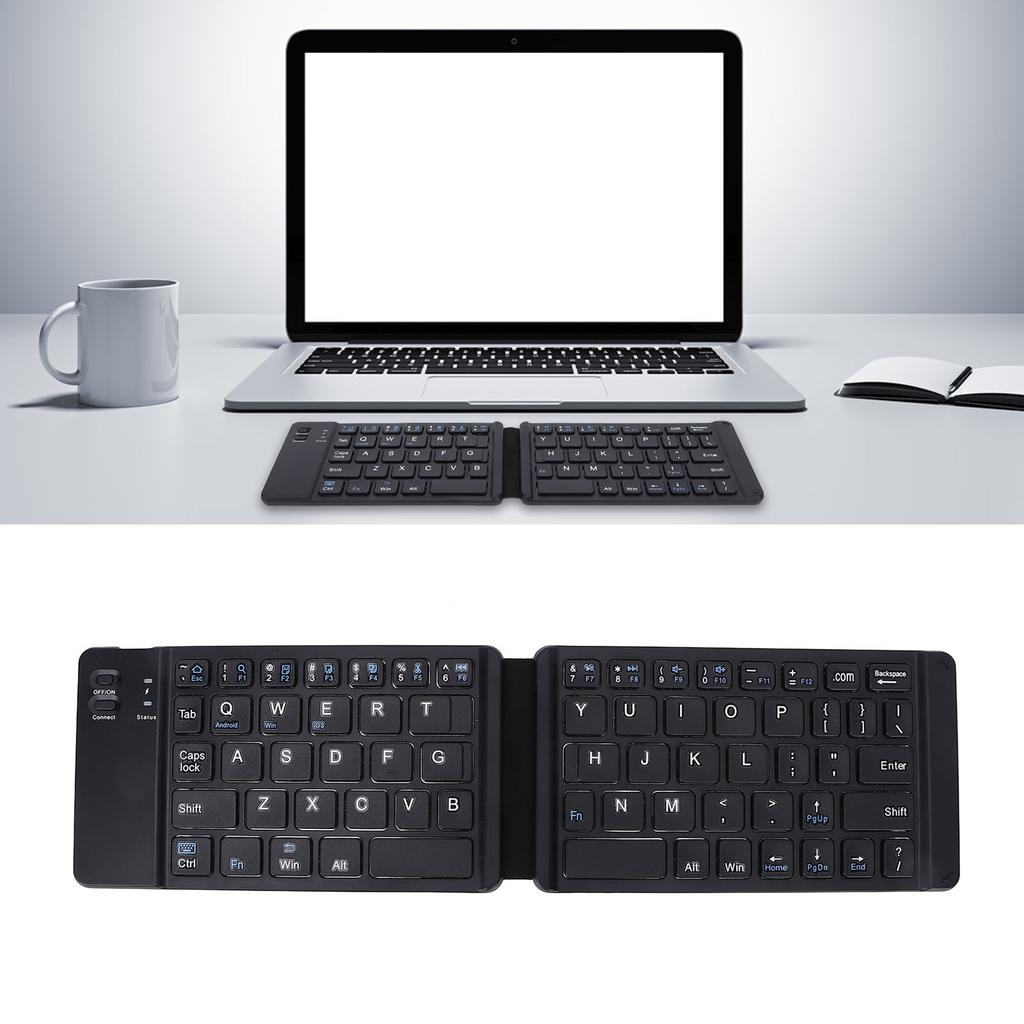 Foldable Keyboard  3.0 Fast Typing Silent 120mAh Battery Compact Size Wide Compatibility   Wireless Keyboard