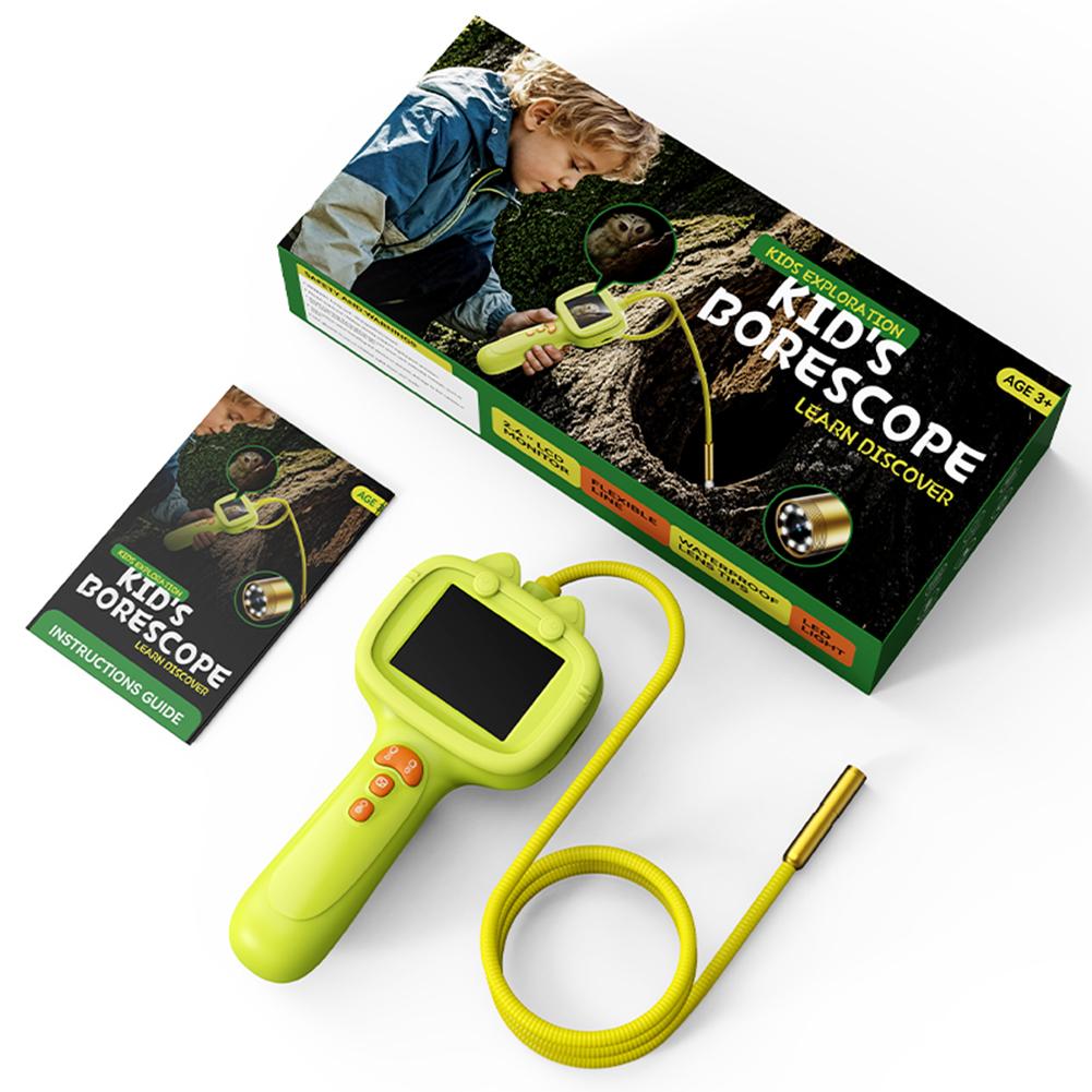 Kids Endoscope 2MP Borescope Snake Camera Nature Exploration Inspection Camera Science Gifts for Camping Nature Exploration