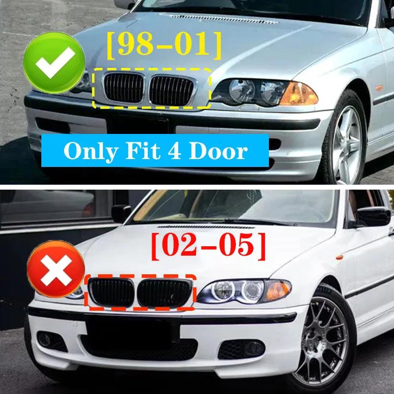Glänzend Doppelstreifen Stil Frontstoßstange Renngitter Für BMW E46 4-Türer 320i 323i 325i 328i 330i 1998-2001 Grill Zubehör