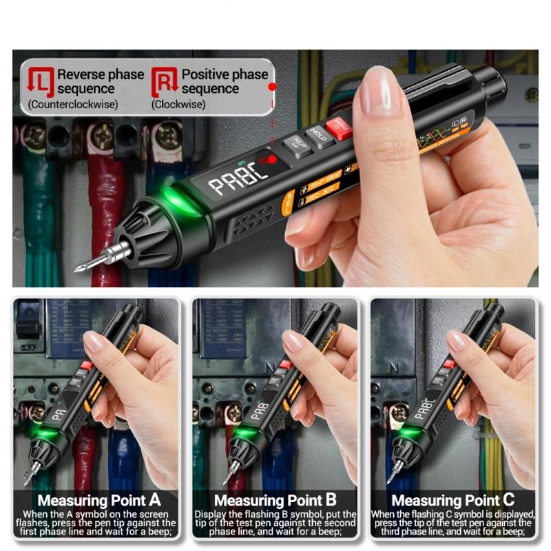 Tester napětí s hlasovým odečtem Elektrický tester Multimetr s perem Malý multimetr Profesionální multimetr s perem