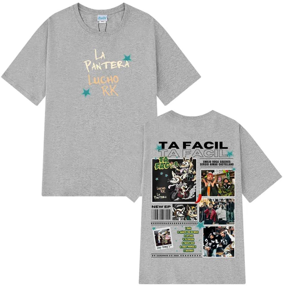 

2026 Ta Facils New Album La Panter Lucho Rk Stylish Printed Mens and Womens Harajuku Hiphop Casual Tshirt S