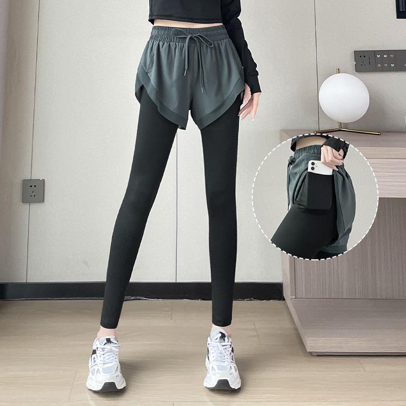 

Женские сетчатые леггинсы-двойка Love Dream Bird - Эластичная плотная посадка для осенних видов спорта Small