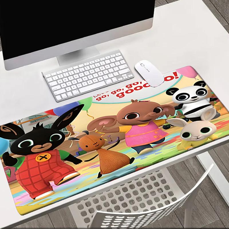 rabbit Bing Friends Garden Party   Mouse pad Office Desk Mat, Gaming Mouse Pad Mousepad, keyboard pad,Heavy-Duty Non-Slip Rubber Backing, Gift