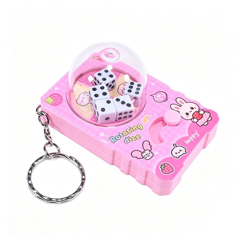 Portable Fidget Dice Keychain,Stress Relief Toy,Unique Gift Dice Gaming Stress Reliever Decision Maker Novelty Gift For Her Him