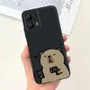 For Motorola Moto G73 5G Phone Case Black Soft Silicone Anti-knock Cover For MotorolaG73 G 73 Capa Panda Rabbit Cat Luxury Capa